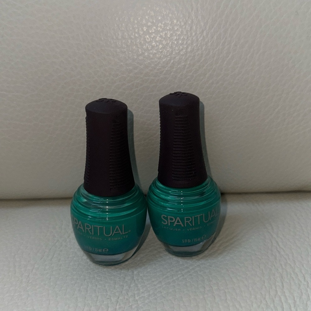 Lot of 2 Sparitual Nail Polish -Emerald City Crème (15 ml each)
